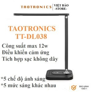 Đèn Led để bàn kiêm sạc không dây Taotronics TT-DL038