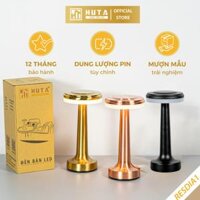 Đèn Led Để Bàn Quầy Bar Nhà Hàng HUTA RESDIA1 Cảm Ứng Tích Điện, Điều Chỉnh Ánh Sáng Vàng, Trang Trí Quán Bar, Nhà Hàng, Quán Cà Phê - Vàng - 1800mA sáng 5-8h