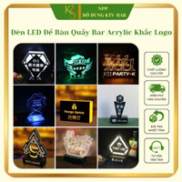Đèn LED Để Bàn Quầy Bar Acrylic Khắc Logo - Bảng Đặt Chỗ VIP, Đèn Trang Trí Quầy Bar, Nhà Hàng
