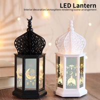 Đèn Led Điện Tử Đèn Lồng Gió Lễ Hội Trung Đông Ngôi Sao Mặt Trăng Đèn Lồng Laser Thủy Tinh In Trang Trí Đồ Trang Trí
