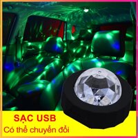 Đèn Led Disco Pin sạc – Nhấp nháy theo nhạc – Trang trí ô tô phòng khách