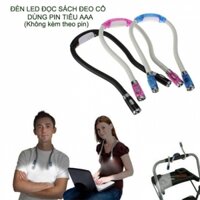 Đèn led đọc sách đeo cổ đa năng loại dùng pin tiểu AAA, có 3 chế độ sáng