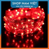 Đèn Led Đom Đóm Dây Kẽm Dễ Uốn Kèm Pin CR2032 - 1m - Đỏ