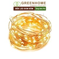 Đèn Led đom đóm Fairy Lights, 1 mét, 3 chế độ sáng, tặng kèm pin, tiện lợi, chịu nước, không hao điện Greenhome