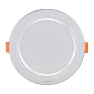 Đèn LED downlight 12W – Ø140mm âm trần viền bạc, ánh sáng trung tính MPE DLB-12N