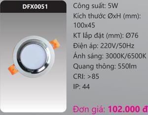 Đèn LED Downlight 12W Duhal DFX0051
