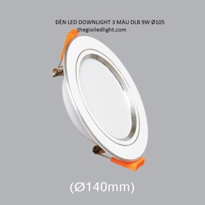 Đèn led downlight 3 màu DLB 9w