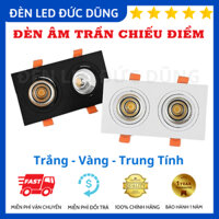 ĐÈN LED DOWNLIGHT ÂM TRẦN ĐÔI 3 MÀU CHIẾU ĐIỂM, SPOTLIGHT 7W 14W 21W (BẢO HÀNH 1 NĂM)