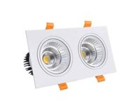 Đèn LED Downlight âm trần đôi COB vỏ trắng 14W
