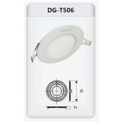 Đèn led downlight âm trần Duhal DG-T506 6W