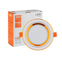Đèn LED Downlight Âm Trần Viền Vàng D110/12W