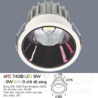 Đèn led downlight Anfaco AFC-743D-9W-3CĐ