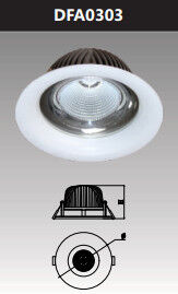 Đèn led downlight chiếu sâu trần cao 30w DFA0303