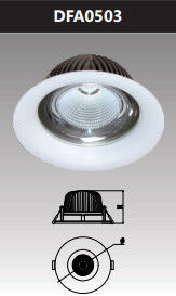 Đèn led downlight chiếu sâu trần cao 50w DFA0503