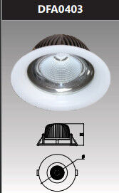 Đèn led downlight chiếu sâu trần cao 40w DFA0403