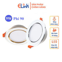 Đèn Led Downlight Elink Âm trần 9W phi 90, Viền Bạc, Viền Vàng