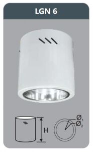 Đèn led downlight gắn nổi 12w LGN6