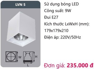 Đèn led downlight gắn nổi Duhal LVN5