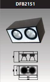 Đèn led downlight gắn nổi chiếu sâu 2x15w DFB2151