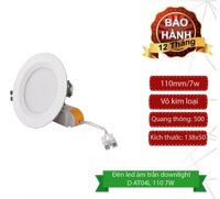 Đèn LED Downlight  Khoét Trần Cao Cấp Rạng Đông - Model D AT04L - 90/7w - 110/9w - 155/25w - Ánh Sáng Trắng Vàng Chip LED SS