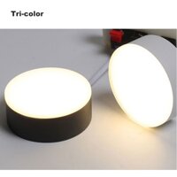 Đèn LED Downlight Mới Ba Màu Gắn Bề Mặt Đèn Trần 220V 5W 10w Diện Tích Lớn Đèn Dạ Quang Ba Màu Thay Đổi Đèn Nhà