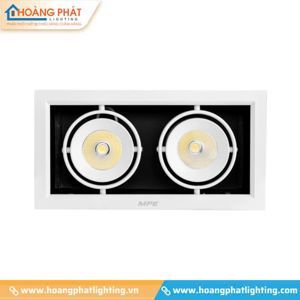 Đèn LED downlight vuông 2x12W gắn âm, ánh sáng trắng MPE mã DLS-212T