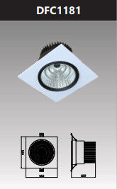 Đèn led downlight vuông chiếu điểm âm trần 18w DFC1181
