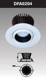 Đèn led downlight xoay chiều âm trần 20w DFA0204