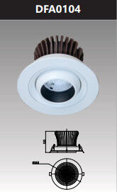 Đèn led downlight xoay chiều âm trần 10w DFA0104
