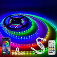 Đèn LED Đuổi 5050 RGB IC WS2811 30 Hiệu Ứng, Kèm Nguồn 12V - 5mét 300 LED - RemoteBluetooth App