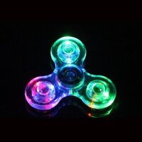 Đèn Led Fidget Spinner Trong Suốt Đèn Led Nhiều Màu Sắc Thay Đổi E Spinner Phát Sáng Trong Bóng Tối Đồ Chơi Con Cho trẻ Em