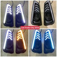 ĐÈN LED GẦM HONDA CITY 2015-2017-2018-2020 hai màu trắng vàng xinhan lắp zin thay thế nhựa xe