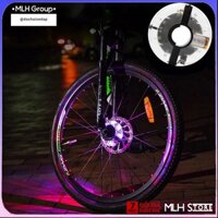 Đèn Led Gắn Bánh Xe Đạp Neon 7 Màu (Trục Giữa Phi 19-36mm) Có Sạc Điện USB Chống Nước MLH Chất Lượng Cao