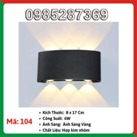 Đèn LED gắn tường hắt tường hình vòm 6 tia trang trí ngoài trời Decor Hợp Kim Tĩnh Điện 104