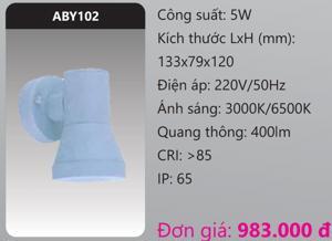 Đèn led gắn vách ngoài trời Duhal ABY102 - 5W