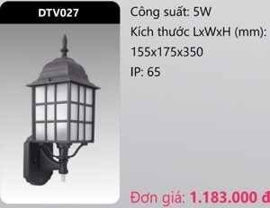 Đèn led gắn vách trang trí Duhal DTV027 - 5W