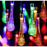 Đèn led giọt nước pha lê nhiều màu rực rỡ 3m / 6m xài pin