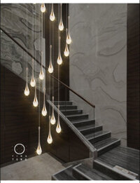 Đèn Led giọt nước thông tầng trang trí DTT 010