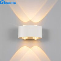 Đèn Led hắt tường treo tường gắn tường trong nhà ngoài trời 4 bóng Led 220V VNT619-19 Ngân Tin