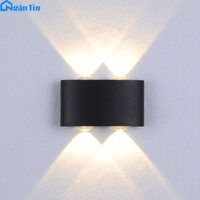 Đèn Led hắt tường treo tường gắn tường trong nhà ngoài trời 4 bóng Led 220V VNT619-19 Ngân Tin