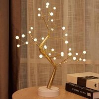 Đèn Led hình cây để bàn Trang Trí phòng đẹp lấp lánh - Loại 36 bóng to (dạng hạt châu)