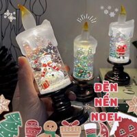 Đèn LED Hình Nến Decor Noel Trang Trí Giáng Sinh Đèn Ngủ Để Bàn Hình Cây Nến Phát Sáng Mini, Để Bàn, Làm Quà Tặng