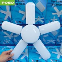 Đèn led hình quạt gấp gọn bóng đèn tiết kiệm điện siêu sáng 5 CÁNH
