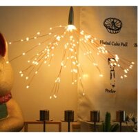 Đèn led hoa dây thép ánh sáng vàng trang trí