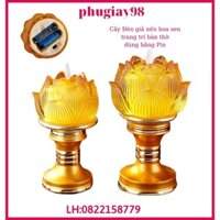 Đèn led hoa sen giả nến trang trí bàn thờ dùng pin hàng nhập cao cấp /giá bán 1 cây (sẵn hàng)