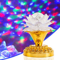 ĐÈN LED HOA SEN XOAY 7 MÀU CỰC ĐẸP (BÔNG SEN)