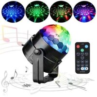 Đèn LED Karaoke Sân Khấu Mini Gia Đình Chớp 7 Màu Hiệu Ứng Nhấp Nháy Xoay Theo Nhạc Có Remote Điều Khiển