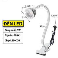 Đèn LED Kẹp Đầu Giường 5W, 220V – Đèn Đọc Sách Thông Minh Với Đầu Kẹp Linh Hoạt