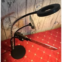 Đèn led, kẹp micro, điện thoại live stream