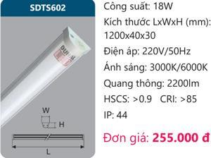 Đèn led kiểu batten Duhal 18w SDTS602